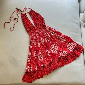 Free people halter neck dress with open back